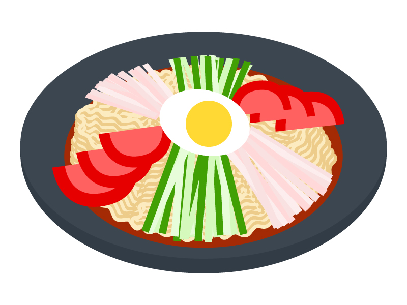 冷やし中華：イラスト無料