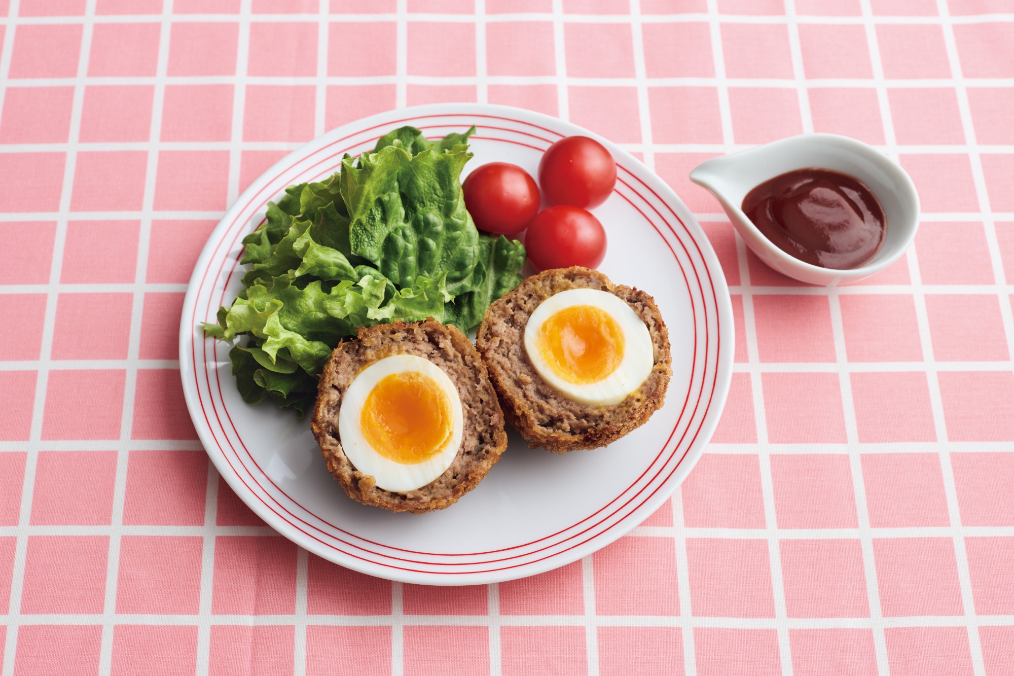 オーブンを使ってヘルシーに作るスコッチエッグ