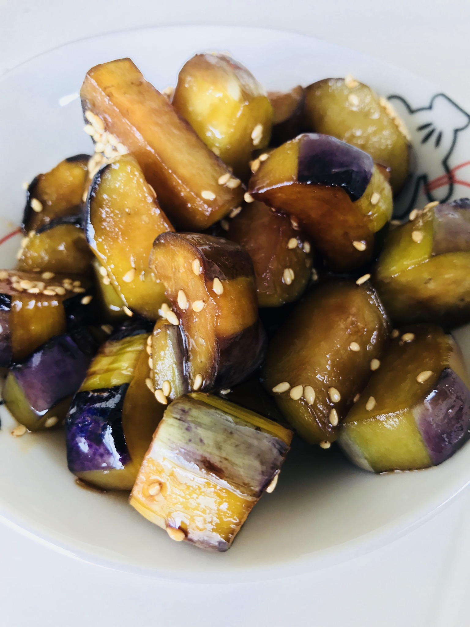 なすとパプリカのきんぴら 4人前 ごましお夫婦