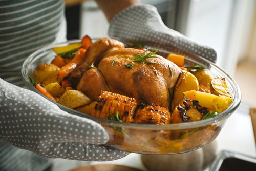 鶏肉と野菜のブラックペッパーオーブン焼き