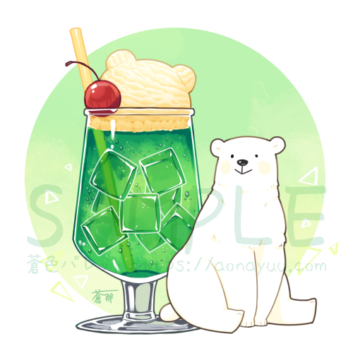 メロンソーダ イラストTikTok