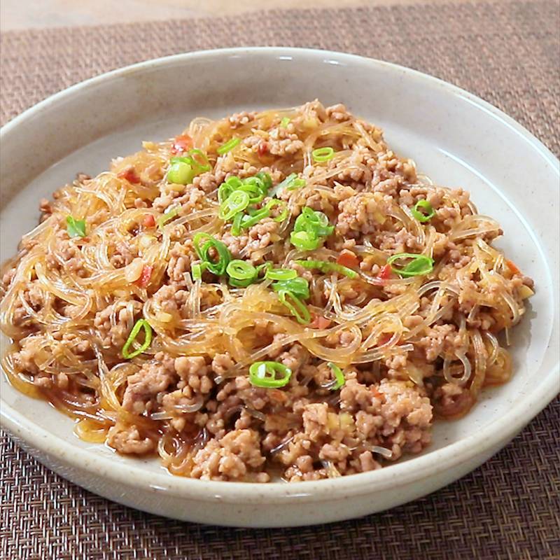 もう一品！ピーマンと豚ひき肉の春雨炒め