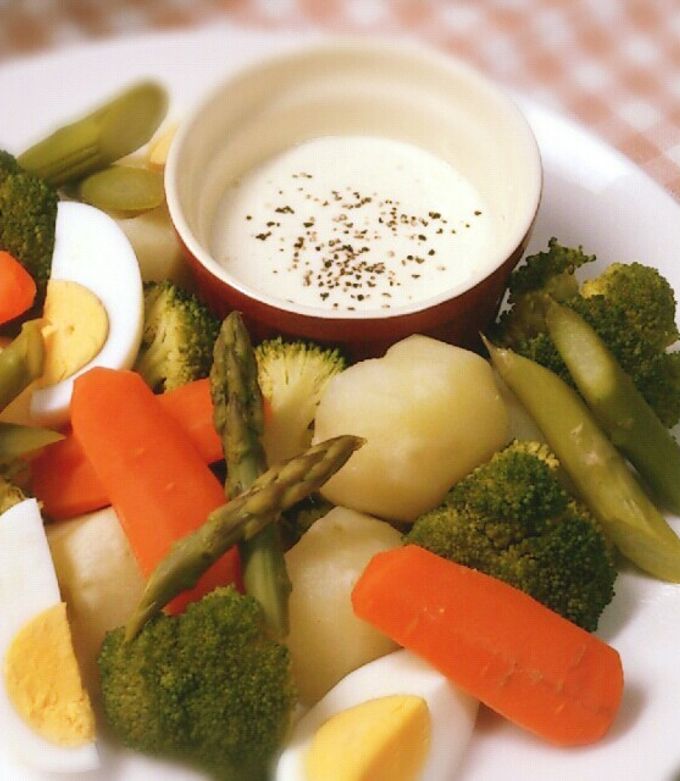 あすけん － ダイエットレシピ 温野菜のごまソースかけ