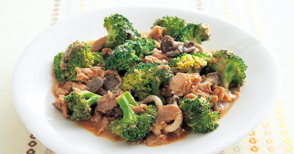 ブロッコリーのツナみそ炒め