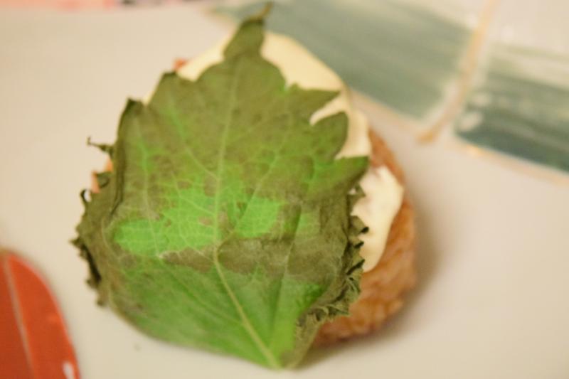 韓国風ピリ辛大葉ニンニク醤油おにぎり