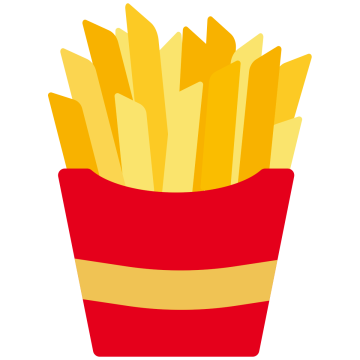 笑顔と心でかわいいカワイイのフライドポテトイラスト素材透過、PNGフリー画像ダウンロード - Pngtree