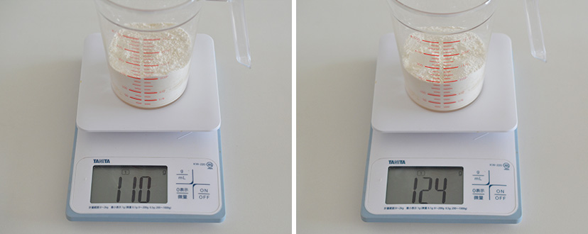 小麦粉のはかり方
