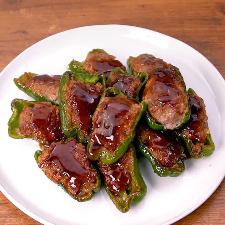 簡単 ピーマンの肉詰め パン粉なしTikTok