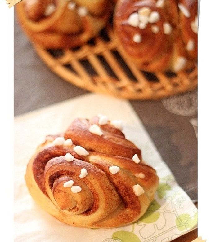 渦巻き＆アイシングが綺麗なシナモンロール