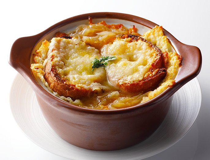 電子レンジで簡単！オニオングラタンスープ