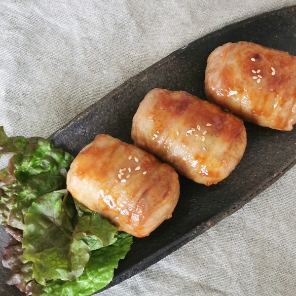 食べ応え抜群！ 大葉肉巻きおにぎり