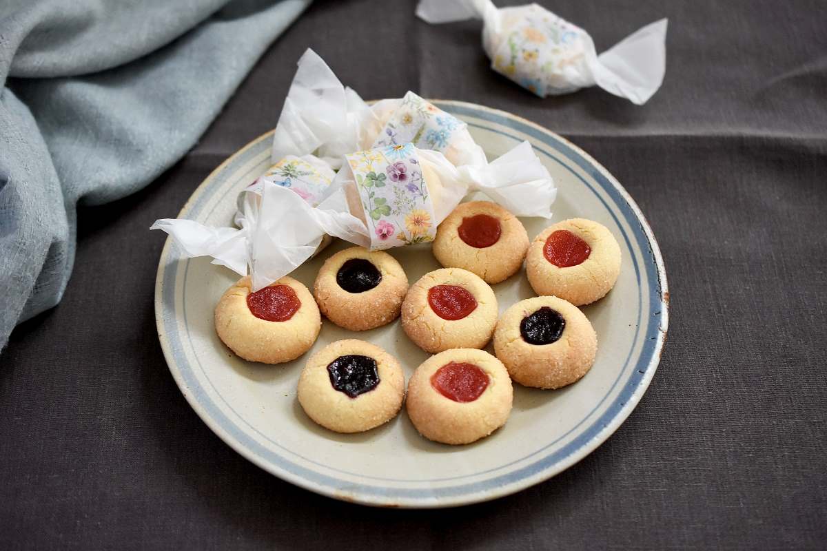 いちごジャムの絞りだしクッキ