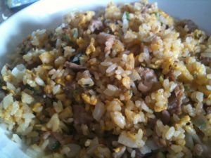 ねぎ塩豚カルビ炒飯 食材３つ☆男子が喜ぶ