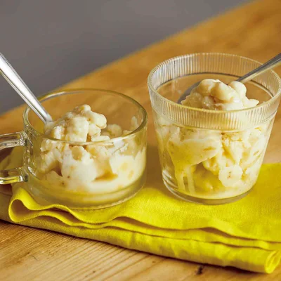 バナナとヨーグルトのゼリ