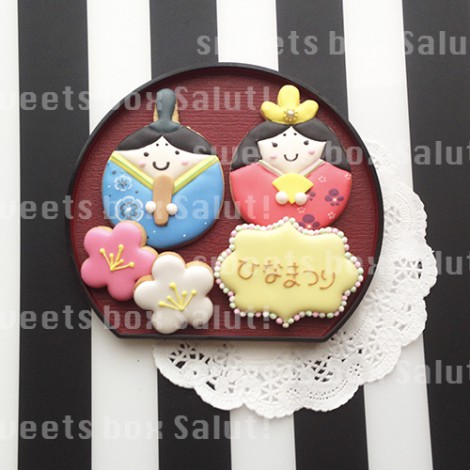 ひな祭り ねこさんアイシングクッキーPuniPuniTail アイシングクッキーショップ
