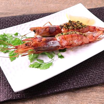 有頭エビのトマトパスタ