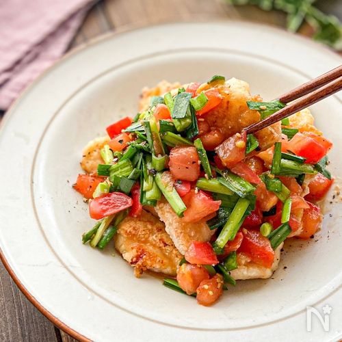 トマトとささみのポン酢和え