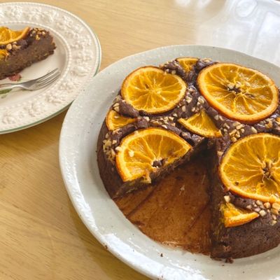 チョコとオレンジのムースケーキ