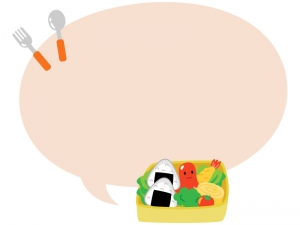 可愛いお花見のお弁当 無料イラスト 春42318素材Good