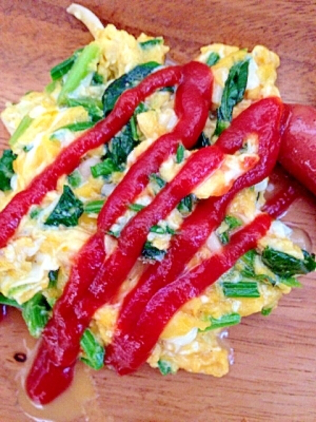 ほうれん草ときのこのオムレツ