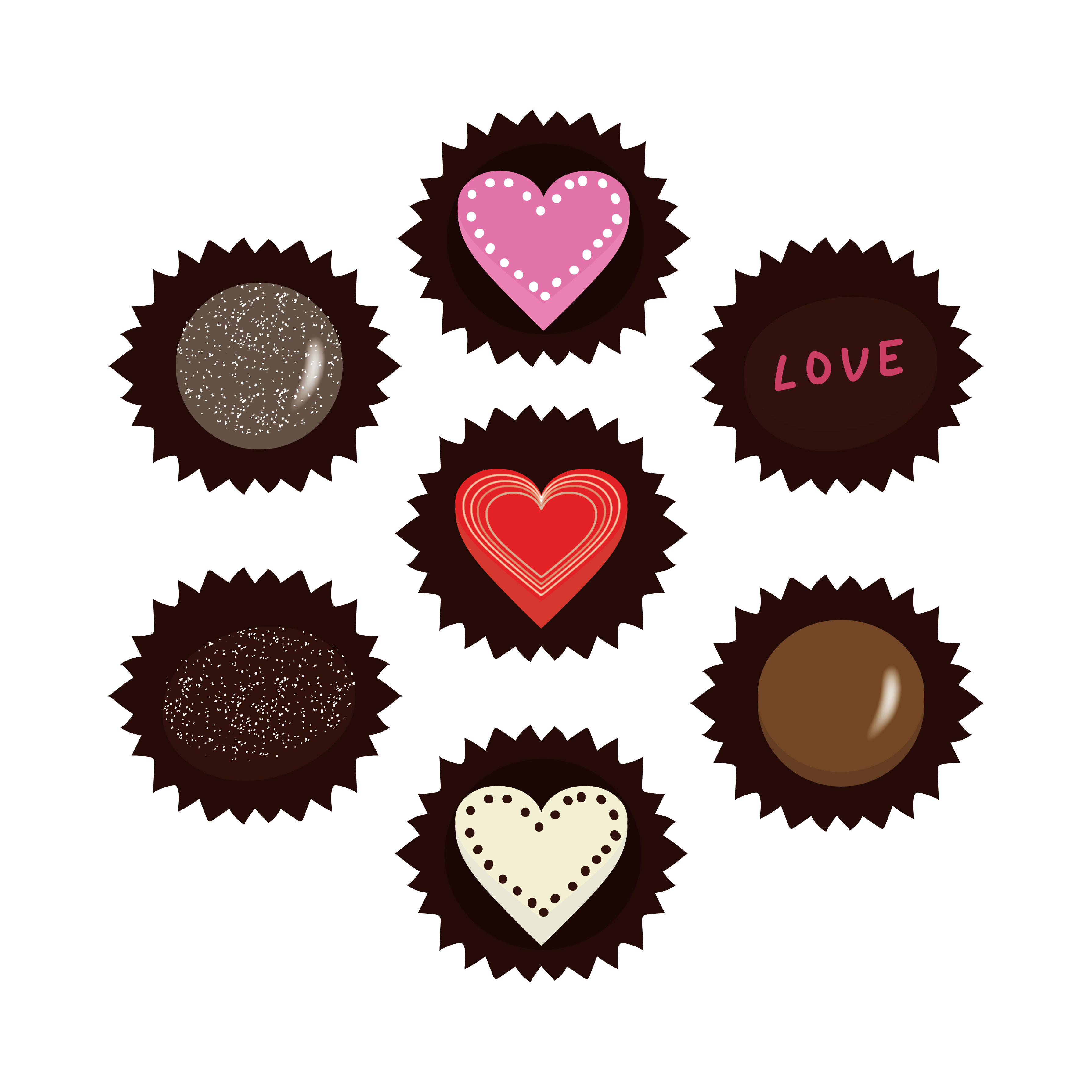 ハート型バレンタインチョコレートの無料フリーイラスト - イラストストック