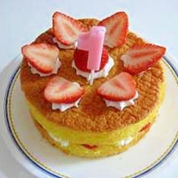 生クリームなしでバナナカスタードケーキ