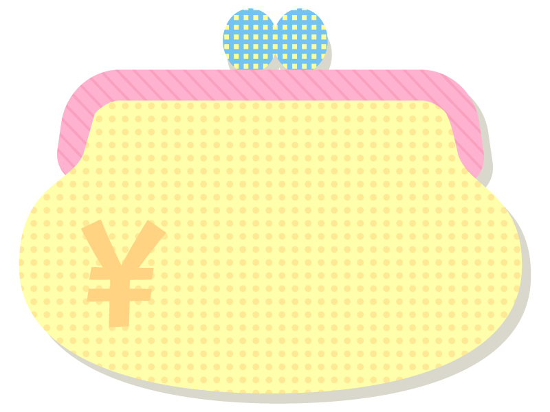 金のがま口財布のイラスト - イラストくん