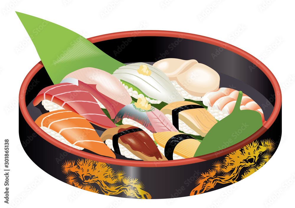 ホタテのお寿司が食べたい😀💕ホタテの日イラスト