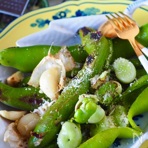 魚焼きグリルやトースターで そら豆丸焼き動画レシピGrilled broad beansほっこりおうちごはん