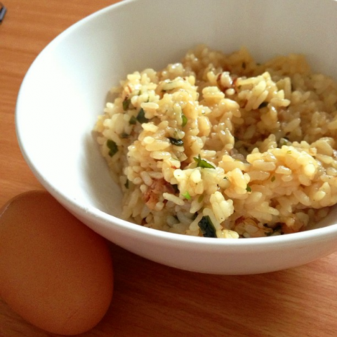 きのこの雑炊 卵なし