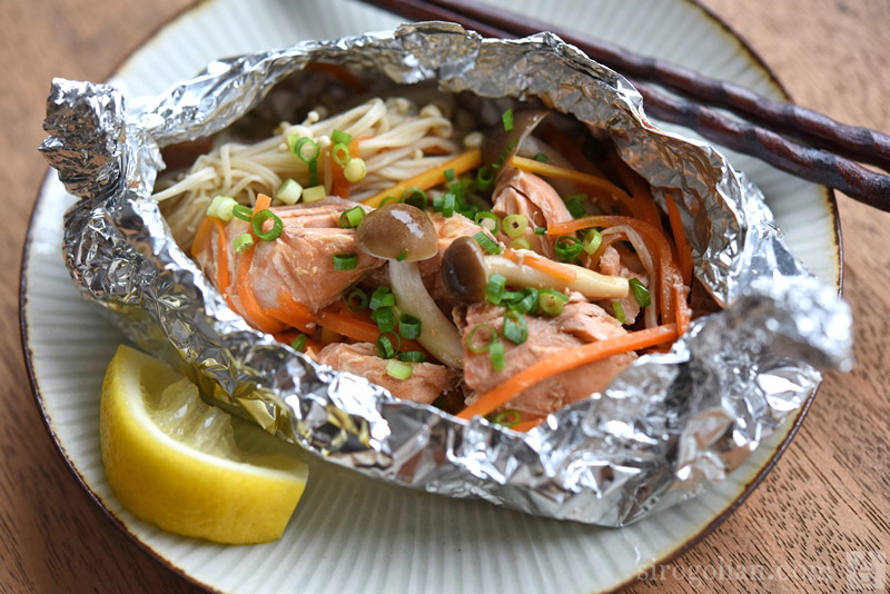 サーモンのホイル焼き