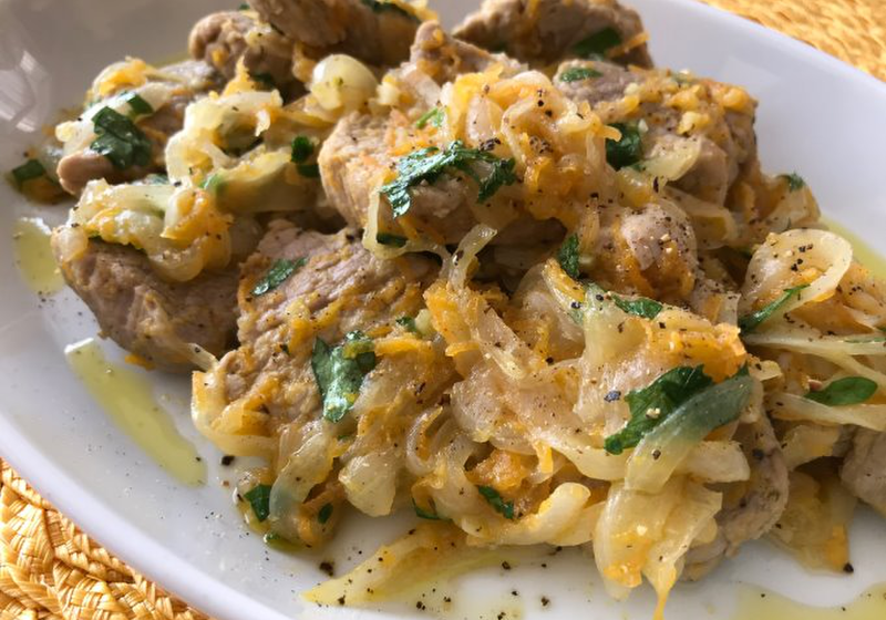 豚ひれ肉のソテーオリーブクリームソース