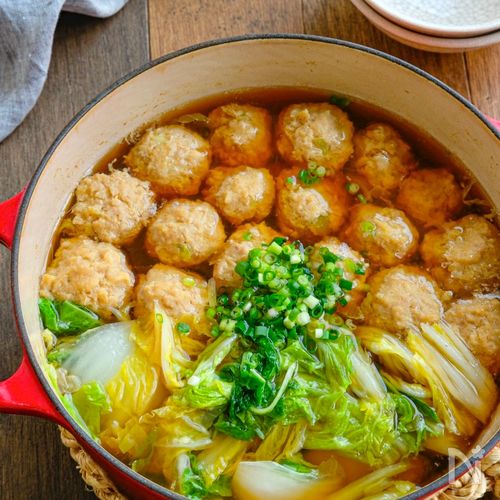 基本の鶏団子。ふわふわやわらか。作り置きで鍋＆スープが時短