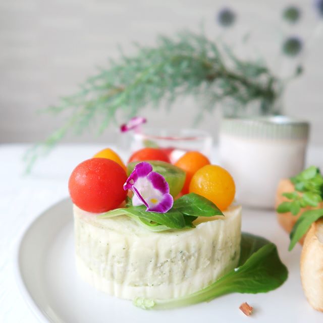 ポテトサラダをおもてなしの前菜に簡単盛り付け