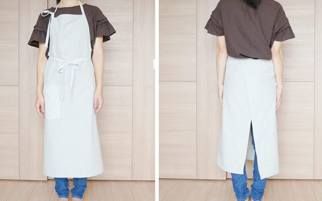 型紙いらずの直線縫い♪ 大人用エプロンの作り方 – kokka-fabric.com