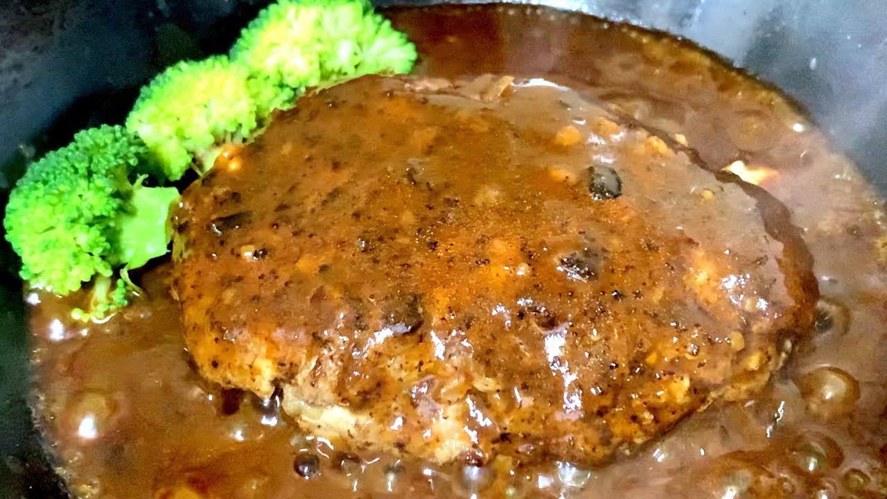 松屋の復活発売「ブラウンソースハンバーグ定食」は、マッシュルームの香りと旨みが広がりクセになる‼️ - YouTube