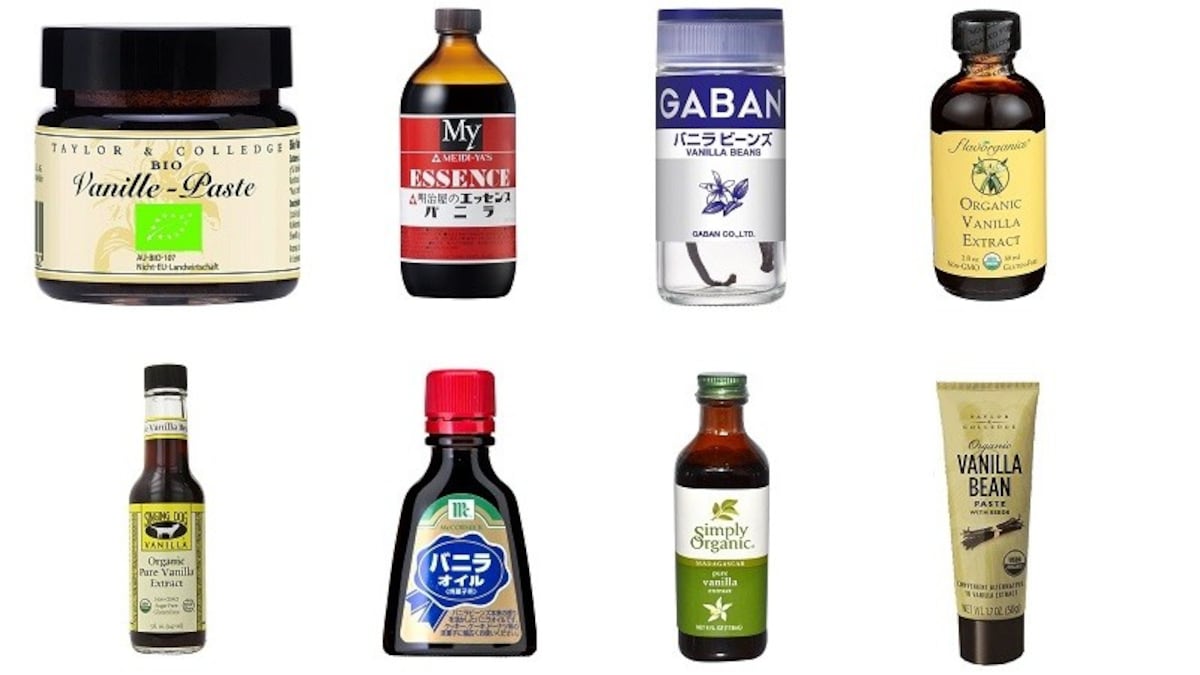 バニラエッセンス・オイル・ビーンズなど、バニラ香料の違いをプリンで検証