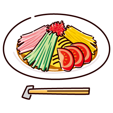 冷やし中華はじめましたイラスト無料イラスト・フリー素材なら「イラストAC」