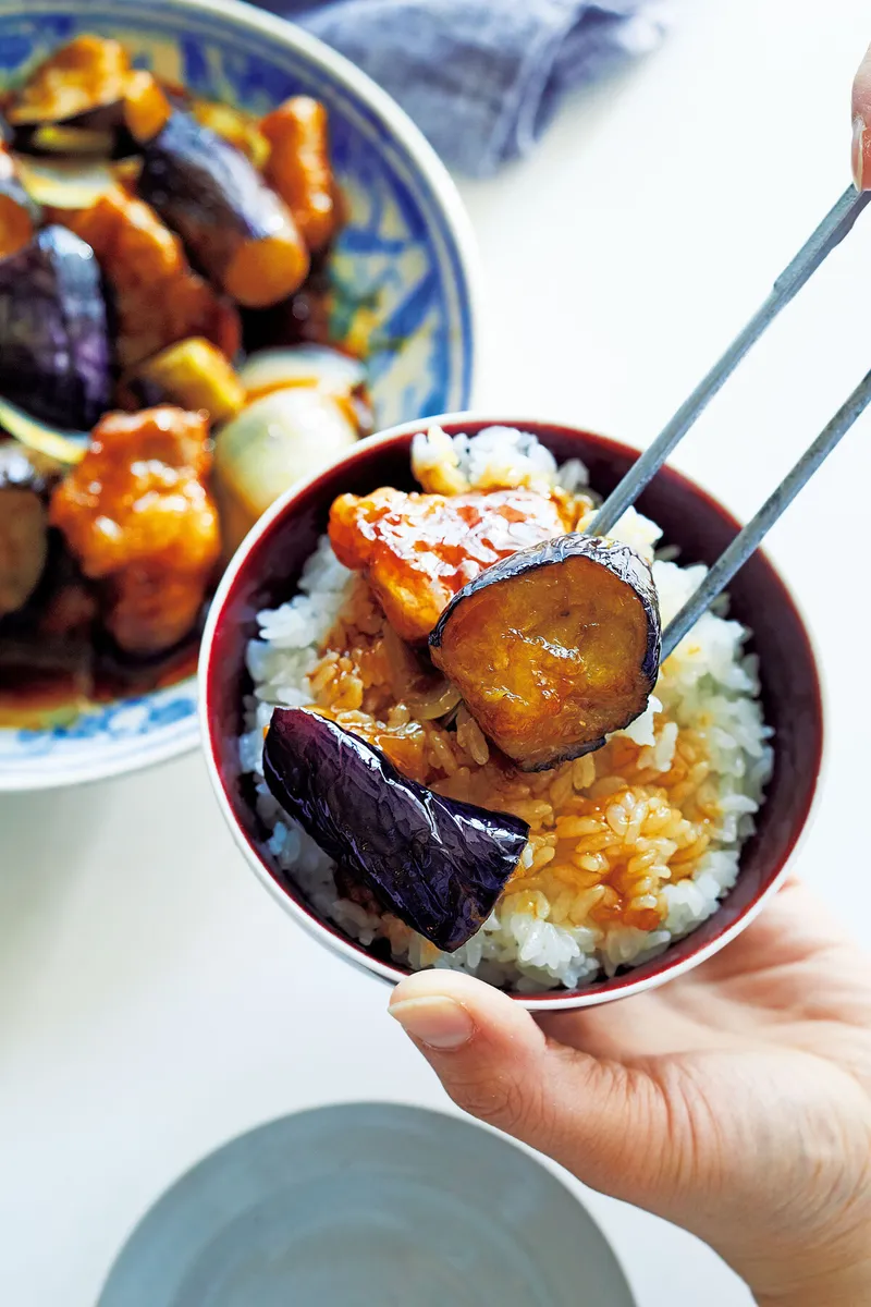 秋の酢豚！茄子ときのこの酢豚の作り方 ゆうあき俯瞰カメラ