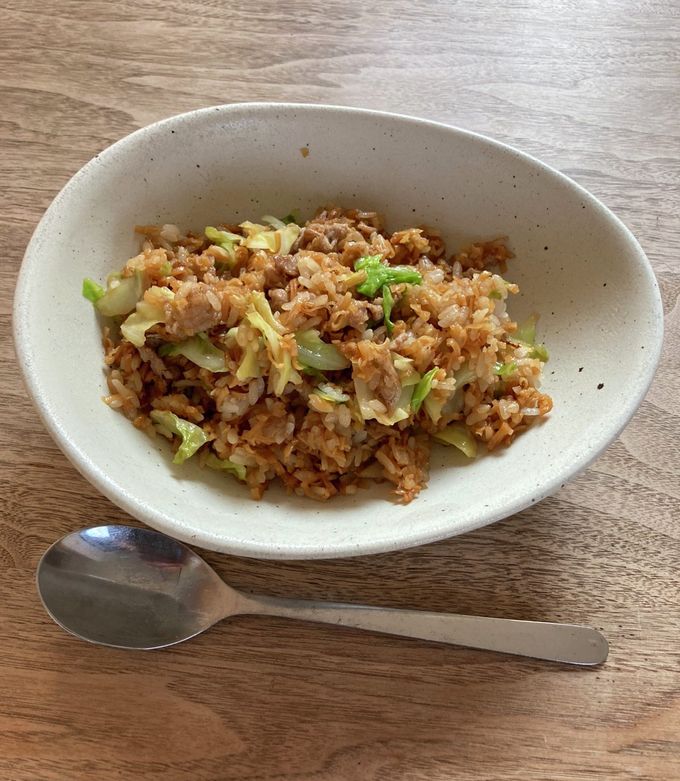 チキンラーメンでそばめし