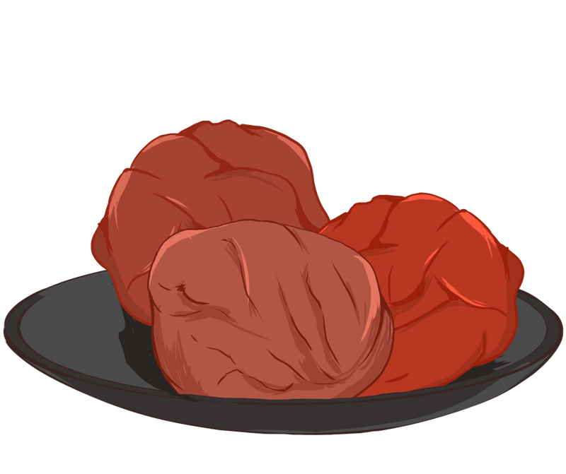 栄養・食べ物 梅干しのかわいいフリーイラストフタバのフリーイラスト