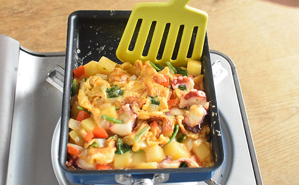 白身魚のマリネとチーズのバゲットサンド