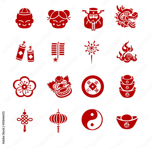 中華風ラインのフレーム 10色DEN