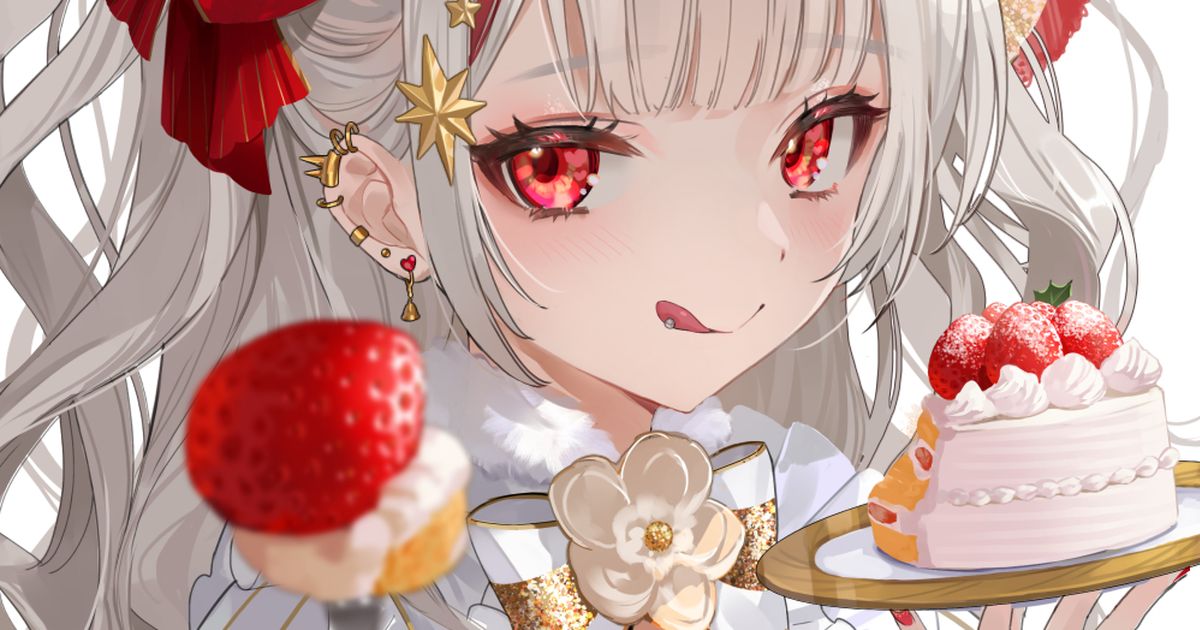 ケーキと女の子を描いたイラスト特集