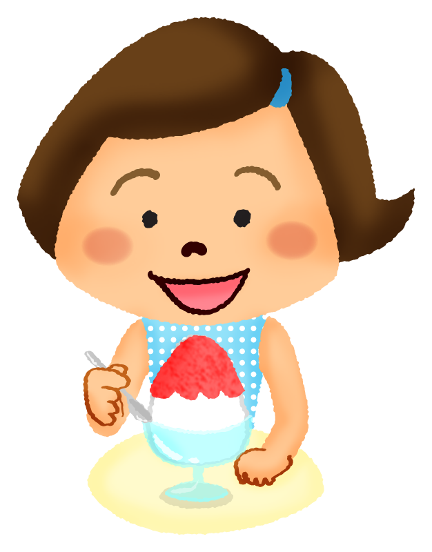 海でアイスクリームを食べる女の子のイラスト素材102027315- PIXTA