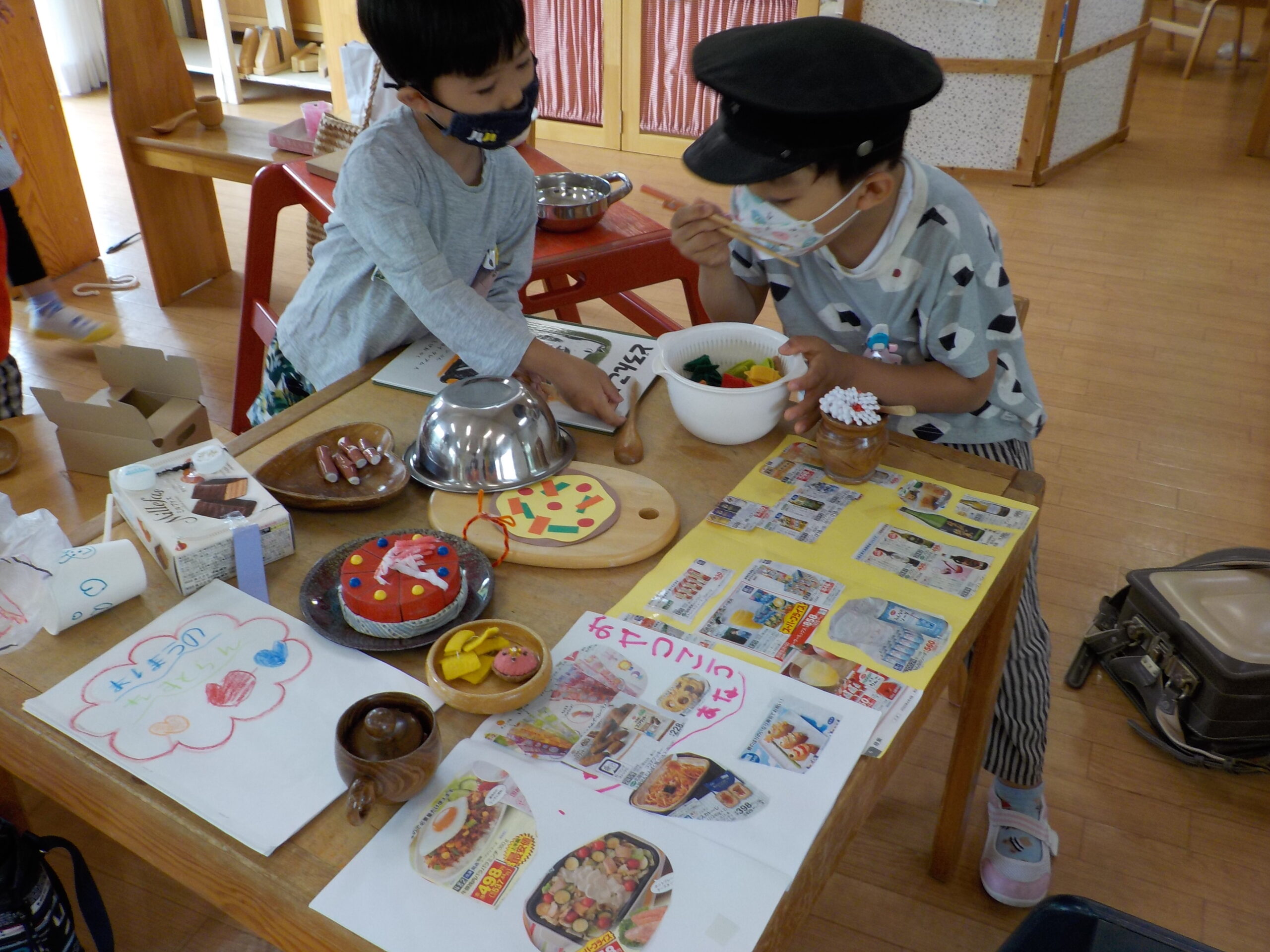 ５歳児 レストランごっこ東京・千葉にある認可・認証保育園ならぽけっとランド