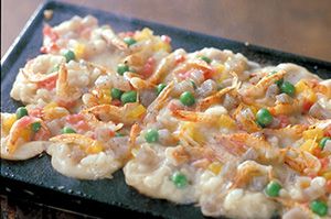 キムチーズもちのお好み焼き