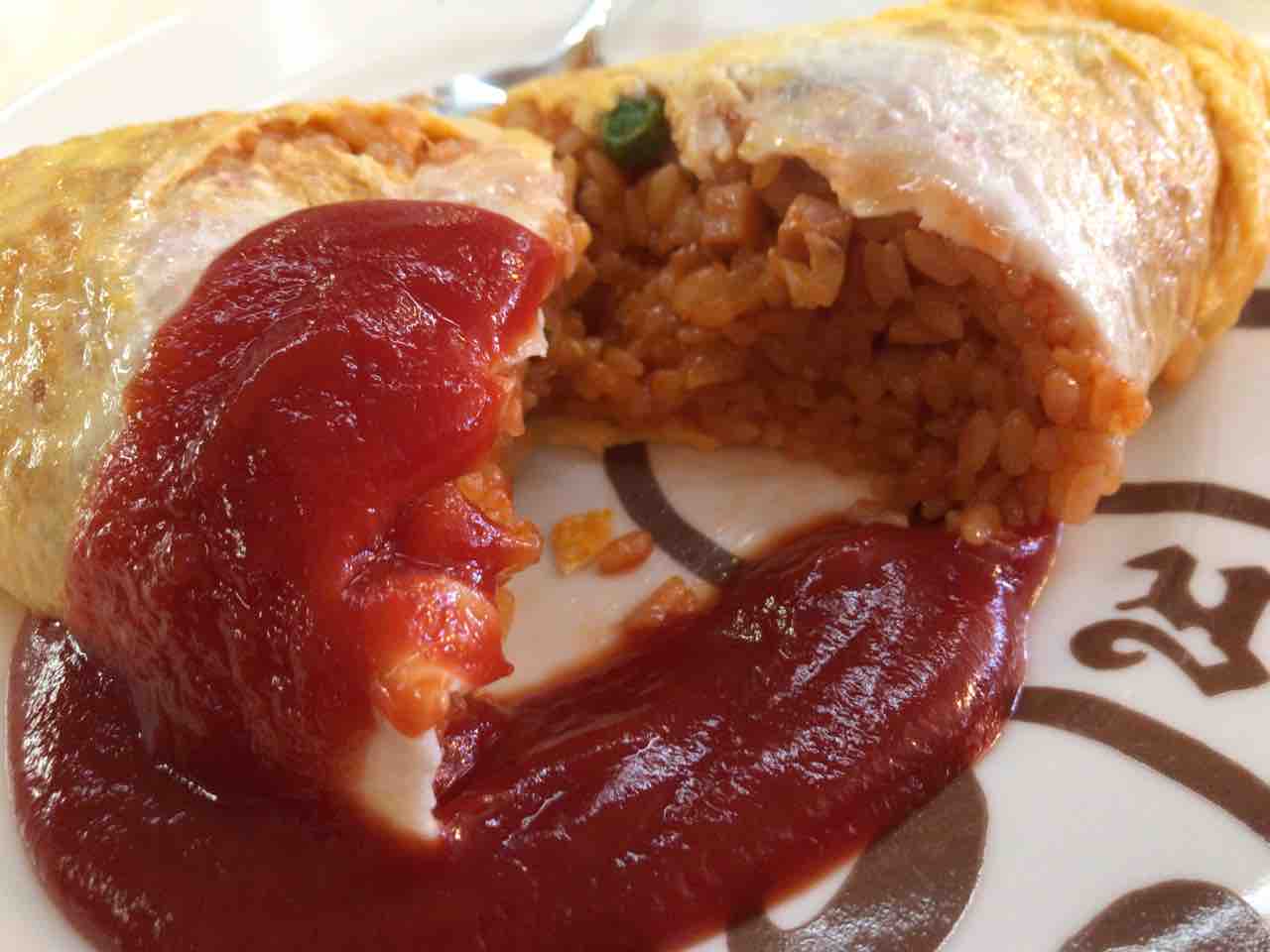 洋食 浅草 ヨシカミ羽田空港第1ターミナル B1F オムライス 980円 税込omeletterice 980YENオムライスomeletไข่เจียว羽田空港オムライスヨシカミ浅草ヨシカミ東京シェフズキッチンオムライスはケチャップがいいね