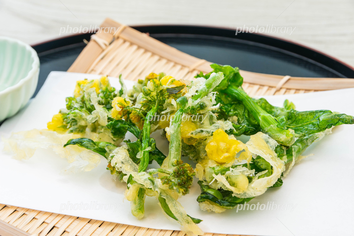 程よい苦味が食欲そそる♪ 菜の花とえびのかき揚げ