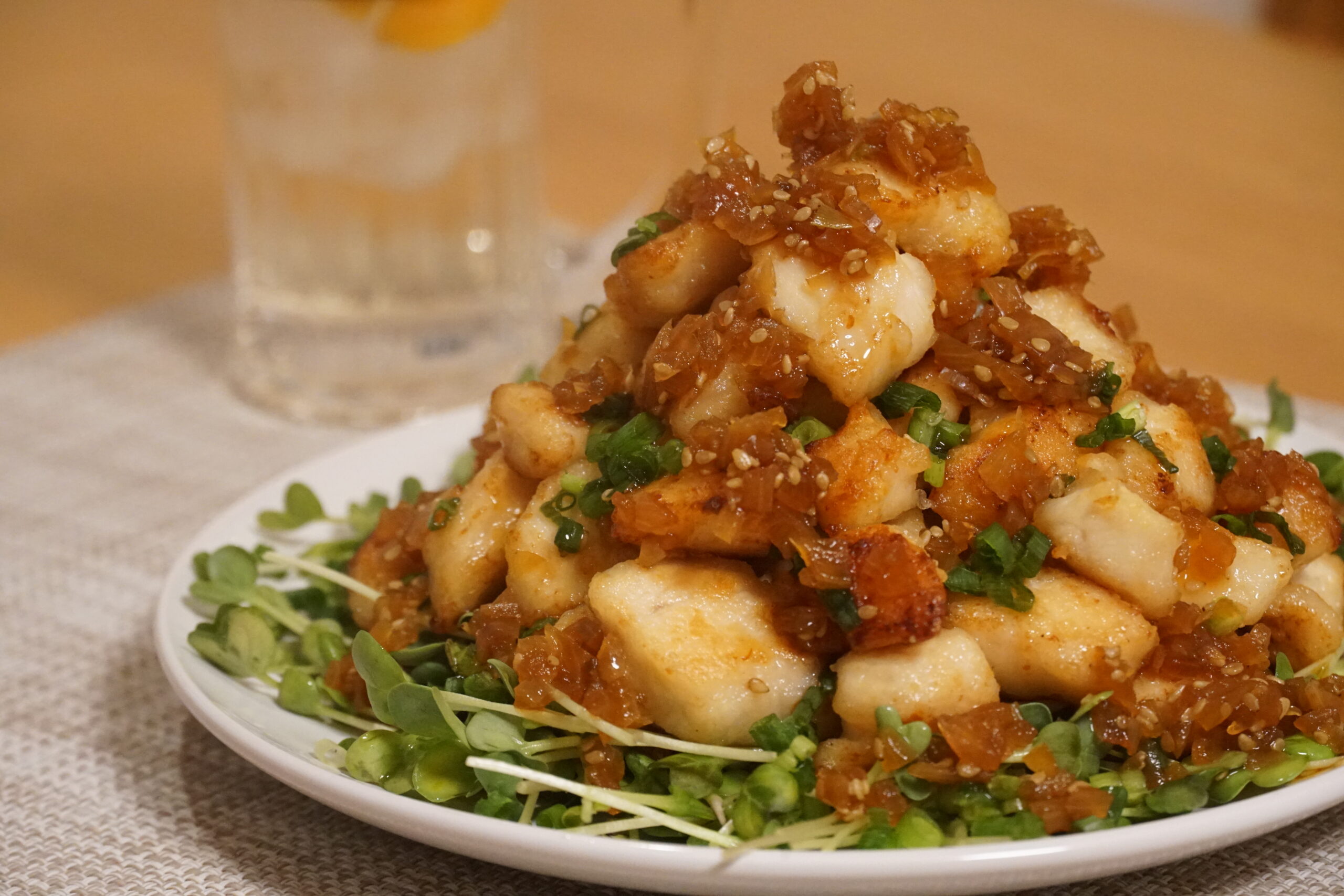 ねぎなし 油淋鶏を玉ねぎを使ったソースで作る！ - 北のコックが気分で料理していく